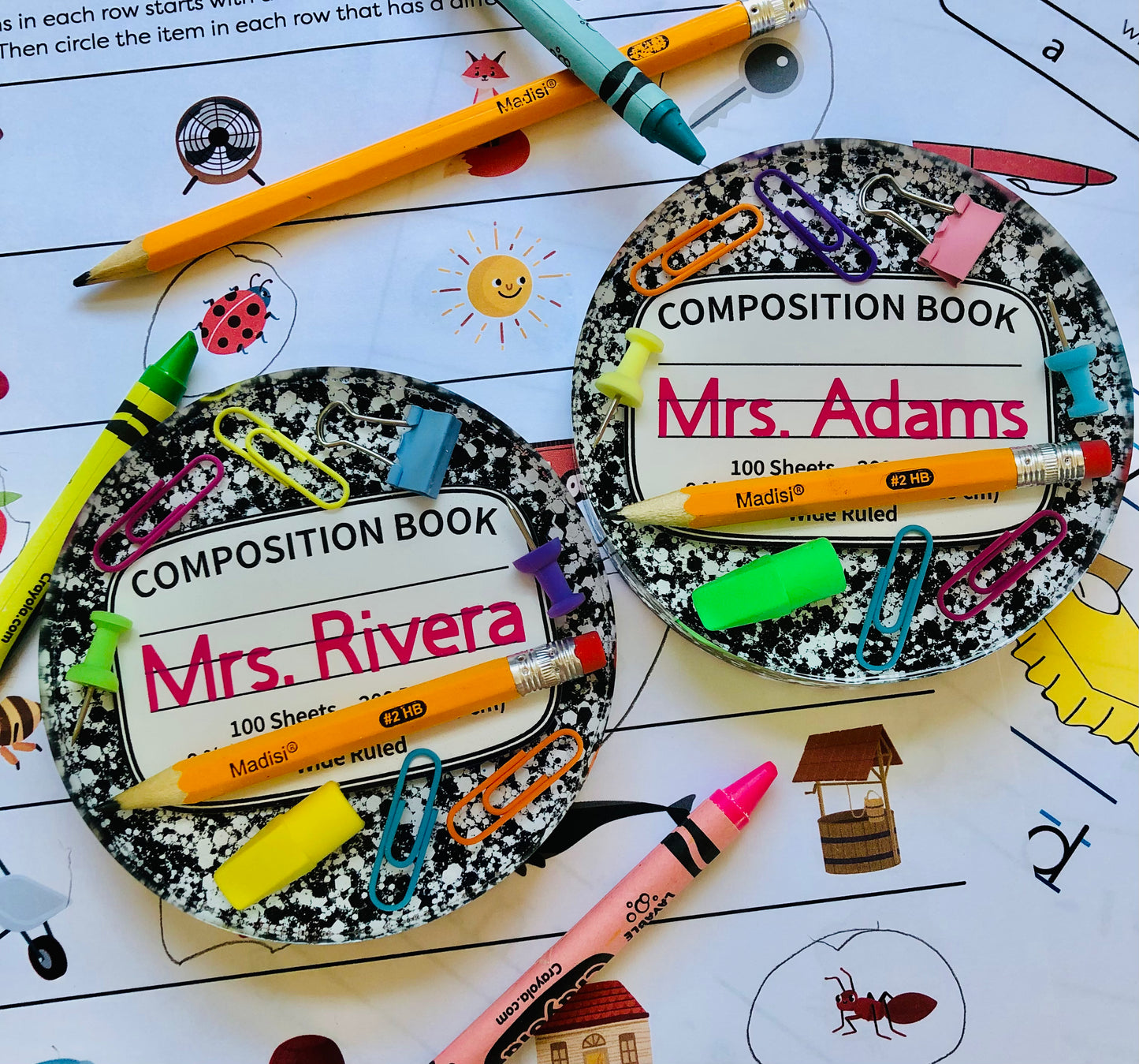 Custom Composition Notebook Coaster